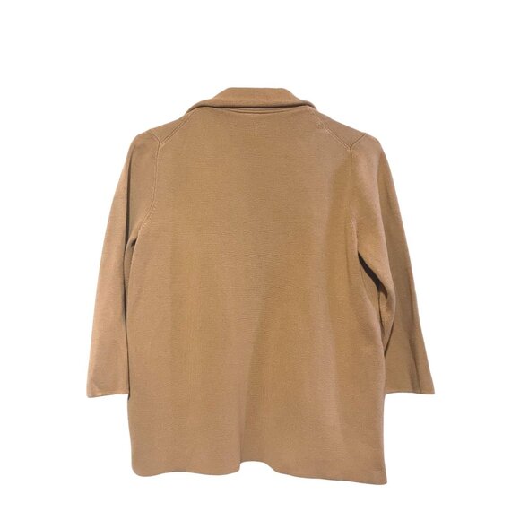 Quince Organic Cotton Blazer L Open Front Pockets Minimalist Neutral 100% Cotton - Picture 7 of 9